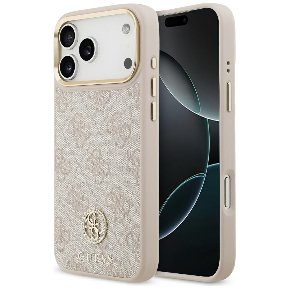 MagSafe-skal för Apple iPhone 17 Pro Max, Guess, 4G Strass Logo, Rosa