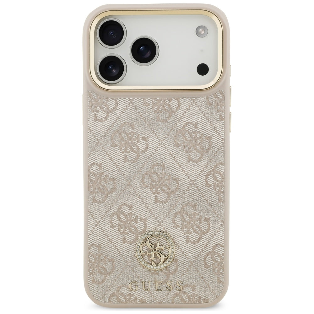 MagSafe-skal för Apple iPhone 17 Pro Max, Guess, 4G Strass Logo, Rosa