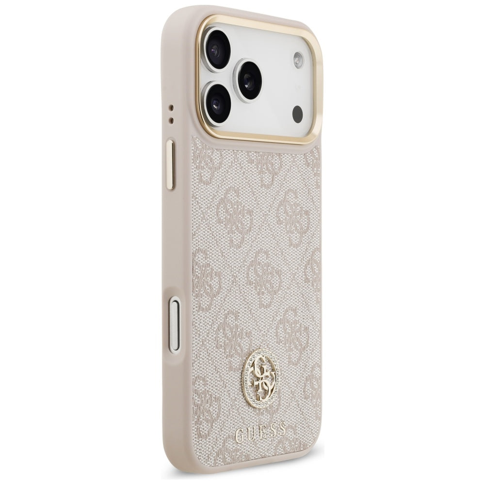 MagSafe-skal för Apple iPhone 17 Pro Max, Guess, 4G Strass Logo, Rosa