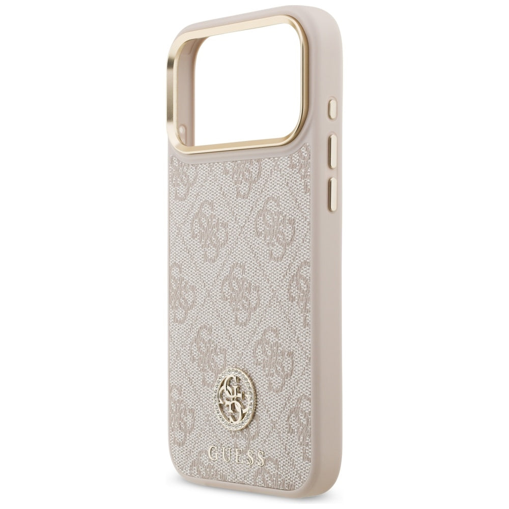 MagSafe-skal för Apple iPhone 17 Pro Max, Guess, 4G Strass Logo, Rosa