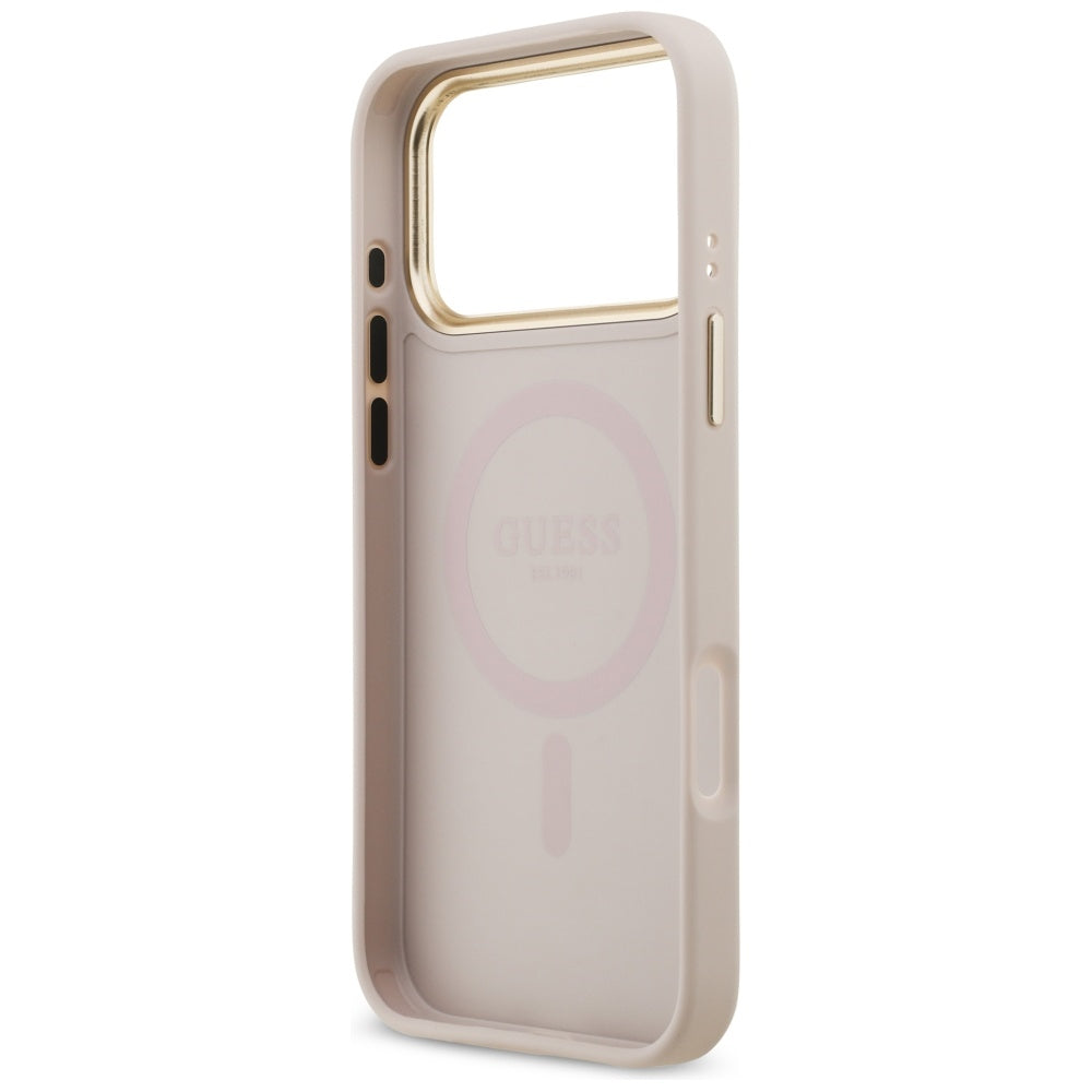 MagSafe-skal för Apple iPhone 17 Pro Max, Guess, 4G Strass Logo, Rosa