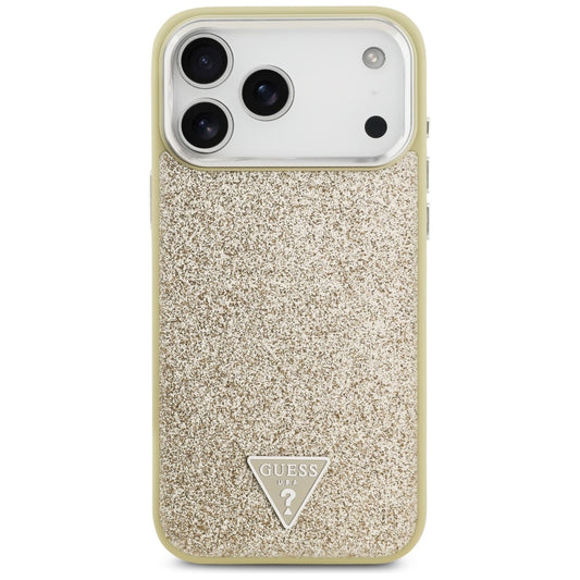 MagSafe-skal för Apple iPhone 17 Pro Max, Guess, Glitter Triangle Logo, Guld