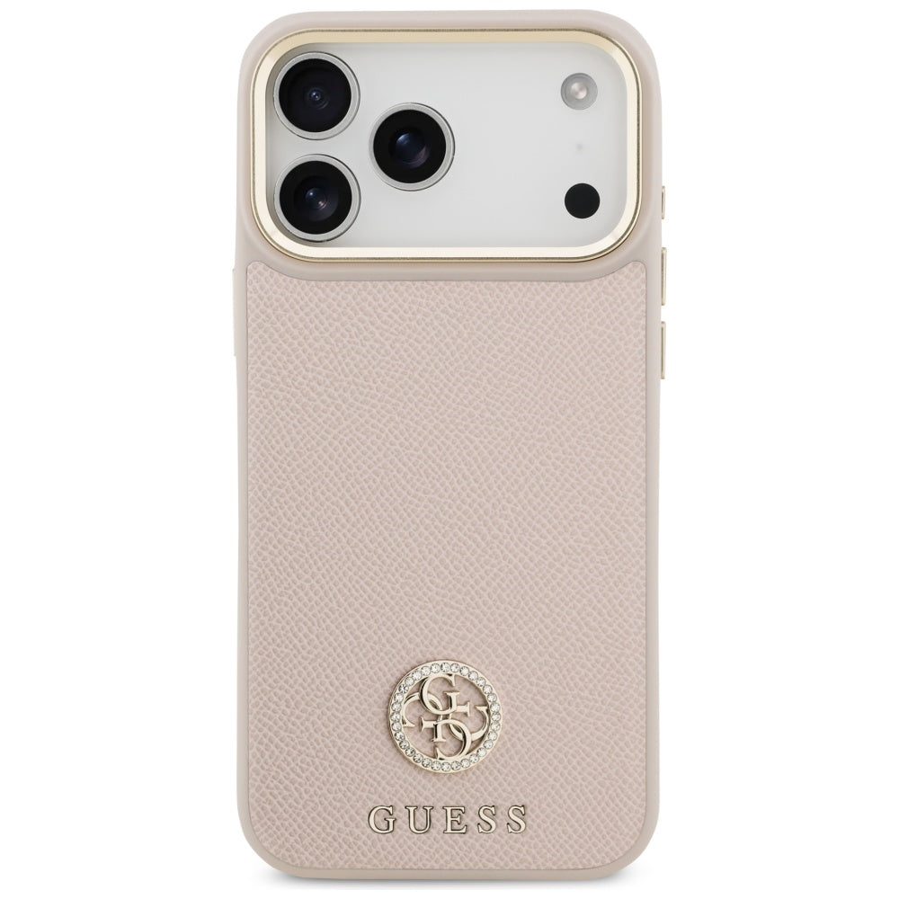 MagSafe-skal för Apple iPhone 17 Pro Max, Guess, Grained Strass Logo, Rosa