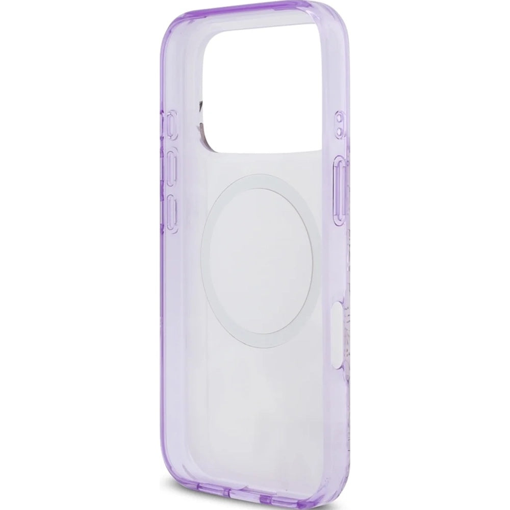 MagSafe-skal för Apple iPhone 17 Pro Max, Guess, IML Flower & Tonal Circle, Lila