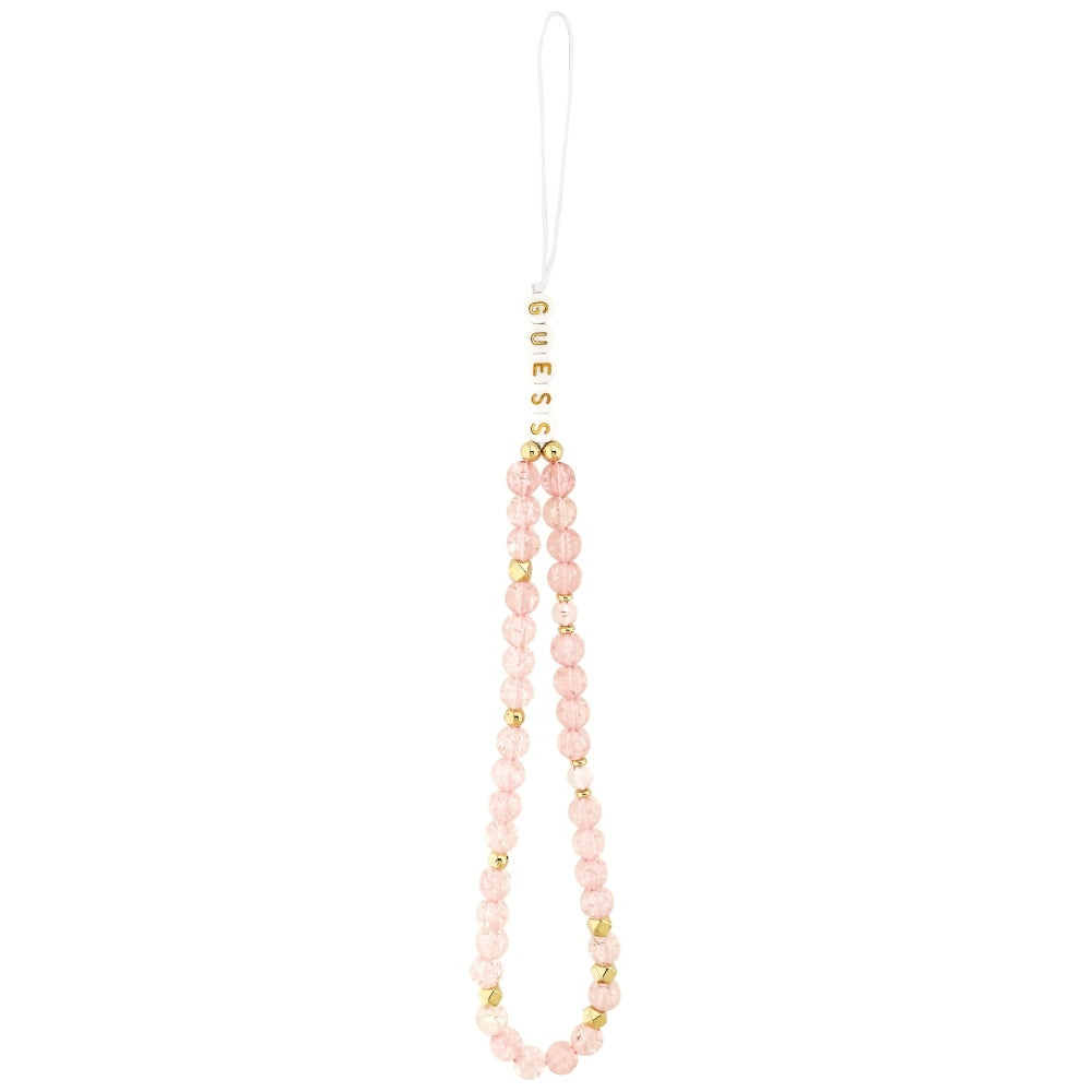 MagSafe-skal för Apple iPhone 17 Pro Max, Guess, IML Flowers Allover Electroplated with Pearl Strap, Rosa