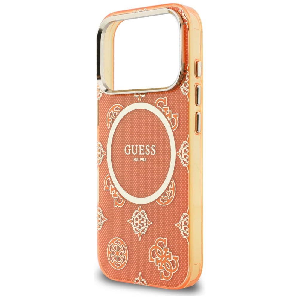 MagSafe-skal för Apple iPhone 17 Pro Max, Guess, IML Peony Dot, Orange