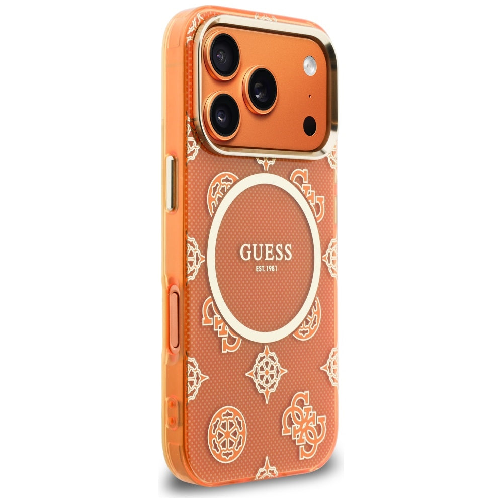 MagSafe-skal för Apple iPhone 17 Pro Max, Guess, IML Peony Dot, Orange