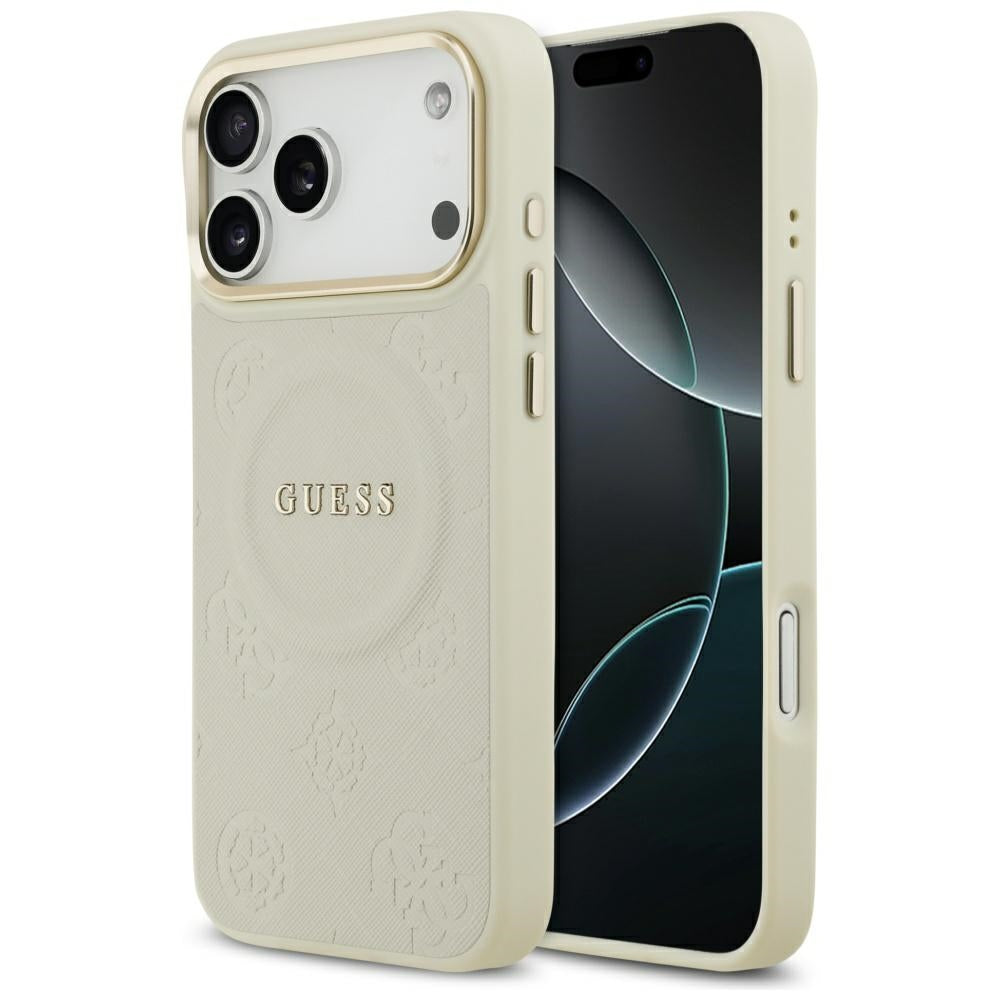 MagSafe-skal för Apple iPhone 17 Pro Max, Guess, Peony Hot Stamp, Beige