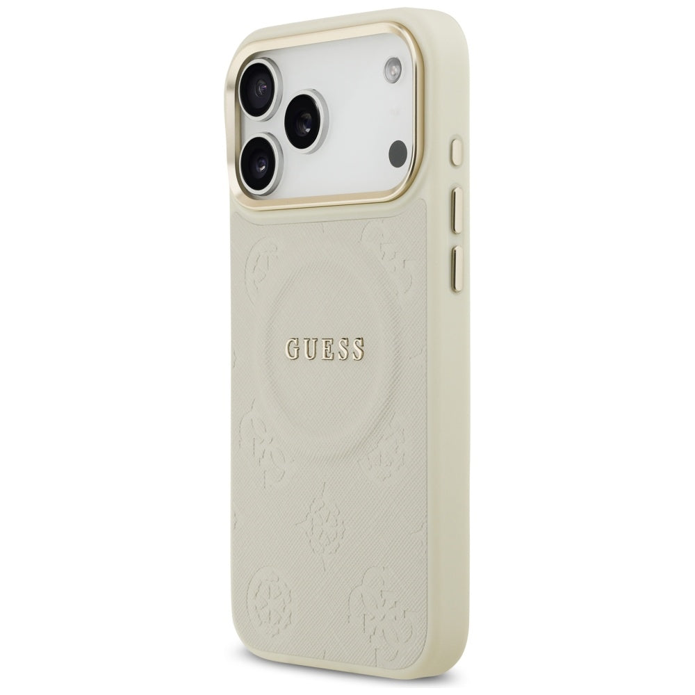 MagSafe-skal för Apple iPhone 17 Pro Max, Guess, Peony Hot Stamp, Beige