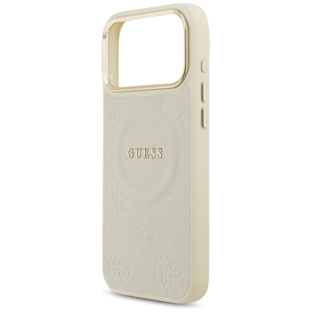 MagSafe-skal för Apple iPhone 17 Pro Max, Guess, Peony Hot Stamp, Beige