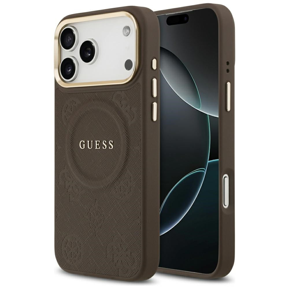 MagSafe-skal för Apple iPhone 17 Pro Max, Guess, Peony Hot Stamp, Brun