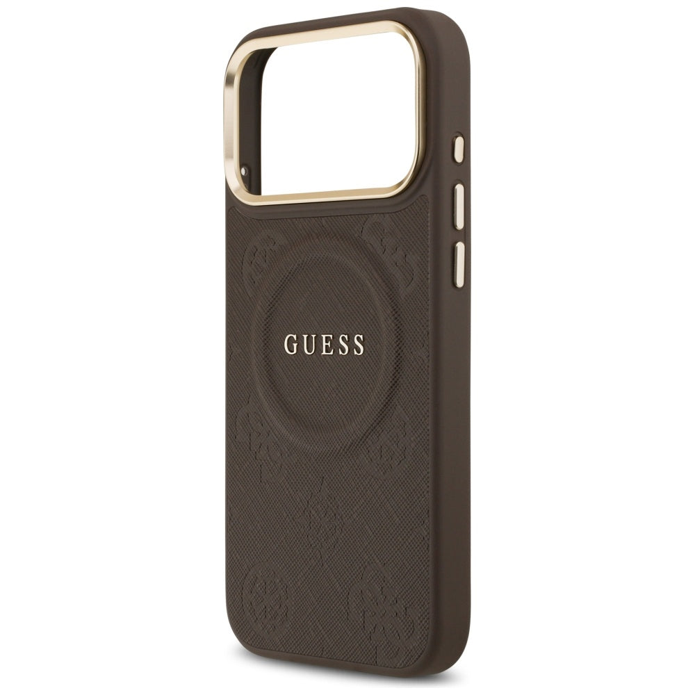 MagSafe-skal för Apple iPhone 17 Pro Max, Guess, Peony Hot Stamp, Brun