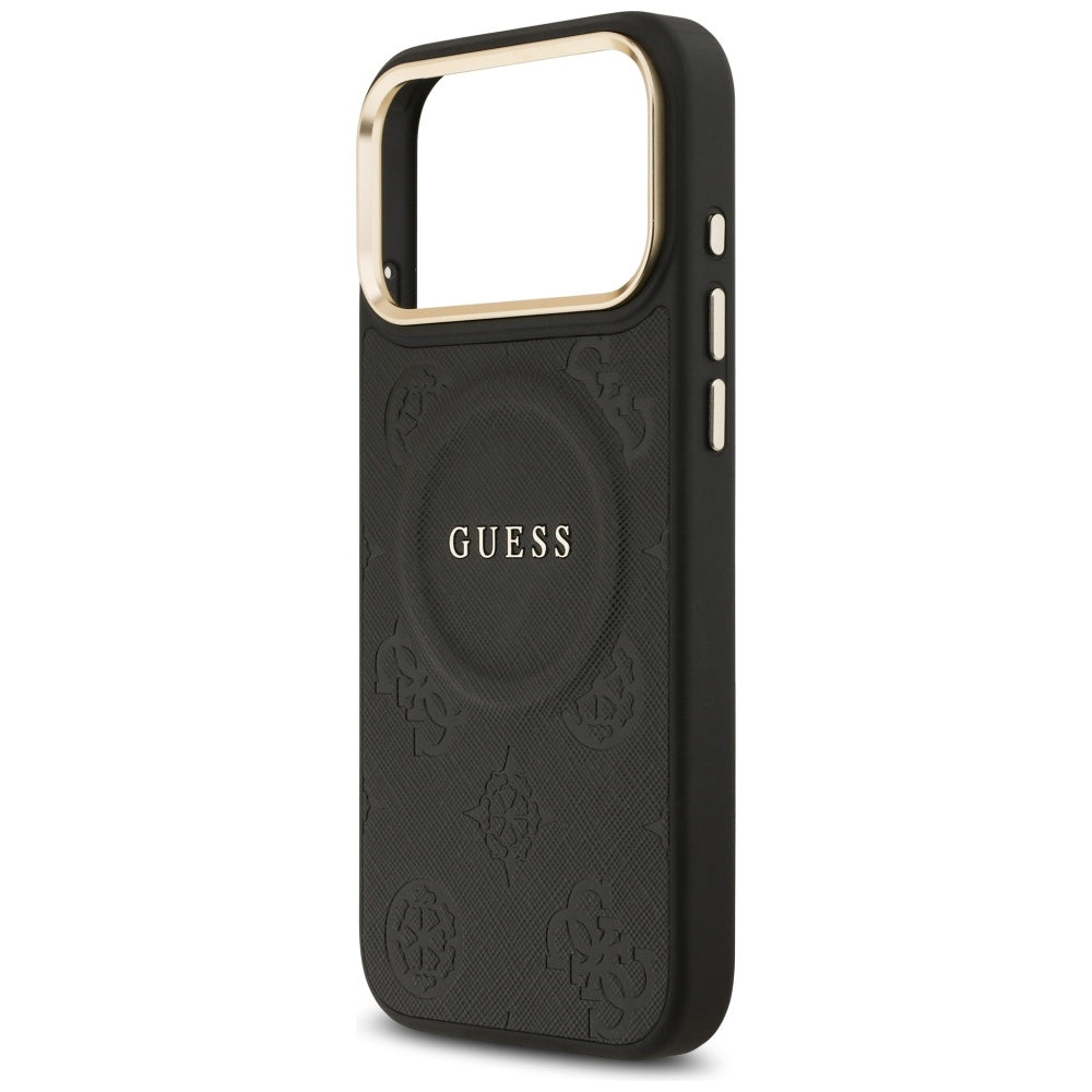 MagSafe-skal för Apple iPhone 17 Pro Max, Guess, Peony Hot Stamp, Svart