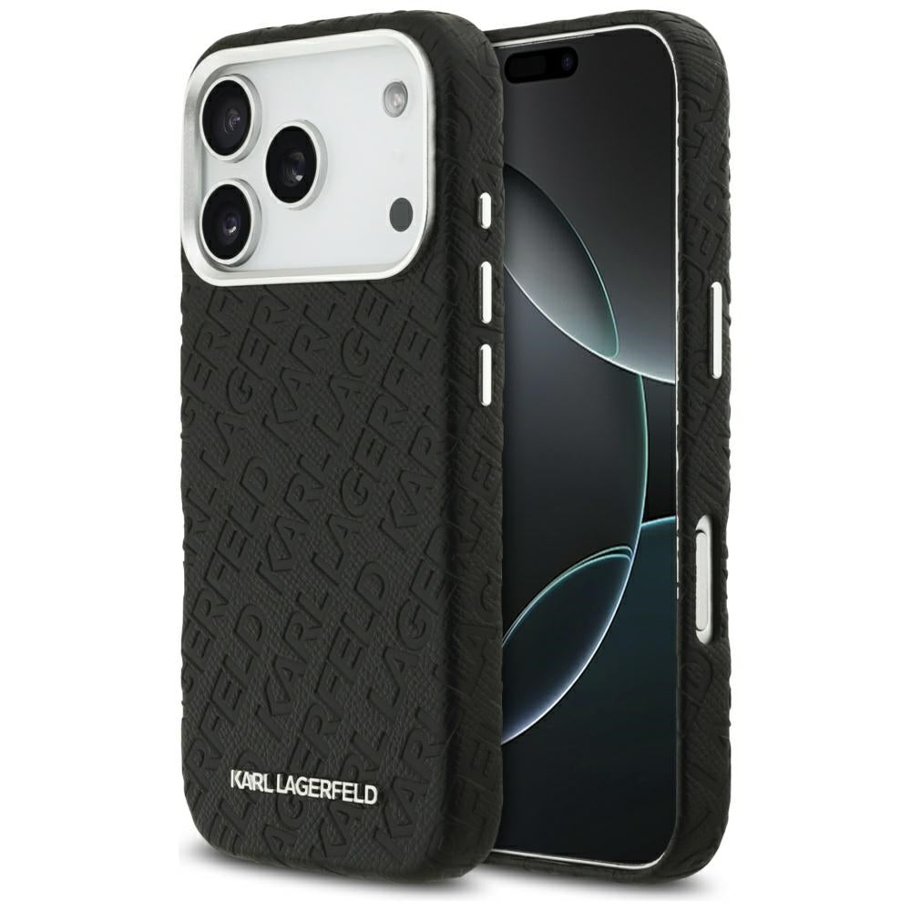 MagSafe-skal för Apple iPhone 17 Pro Max, Karl Lagerfeld, FW Stamped Karl, Svart