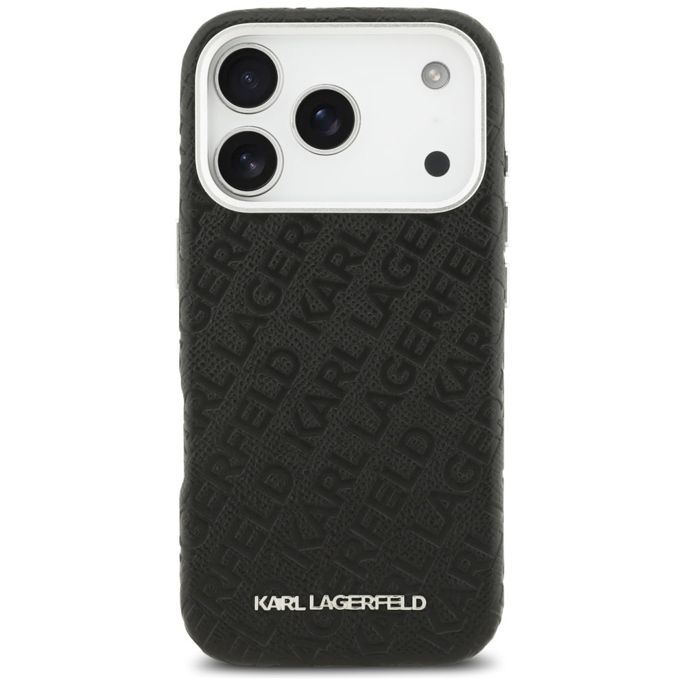 MagSafe-skal för Apple iPhone 17 Pro Max, Karl Lagerfeld, FW Stamped Karl, Svart