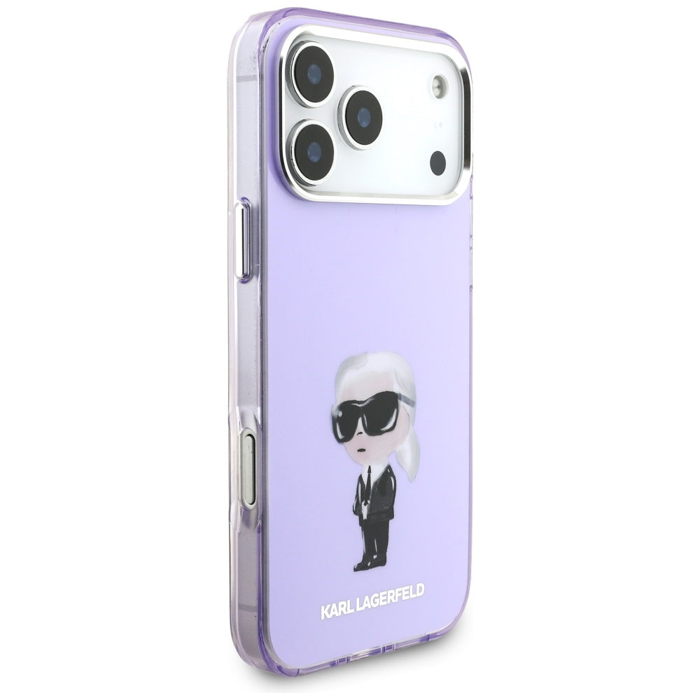 MagSafe-skal för Apple iPhone 17 Pro Max, Karl Lagerfeld, IML Aquarelle Logo Karl, Lila