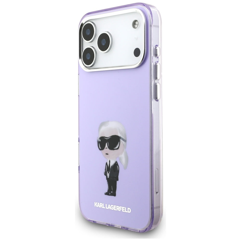 MagSafe-skal för Apple iPhone 17 Pro Max, Karl Lagerfeld, IML Aquarelle Logo Karl, Lila