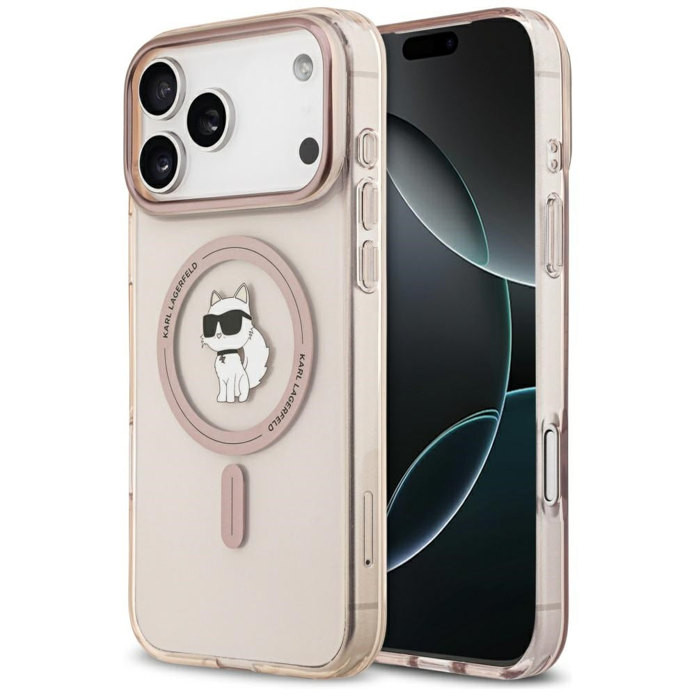 MagSafe-skal för Apple iPhone 17 Pro Max, Karl Lagerfeld, IML Choupette, Rosa