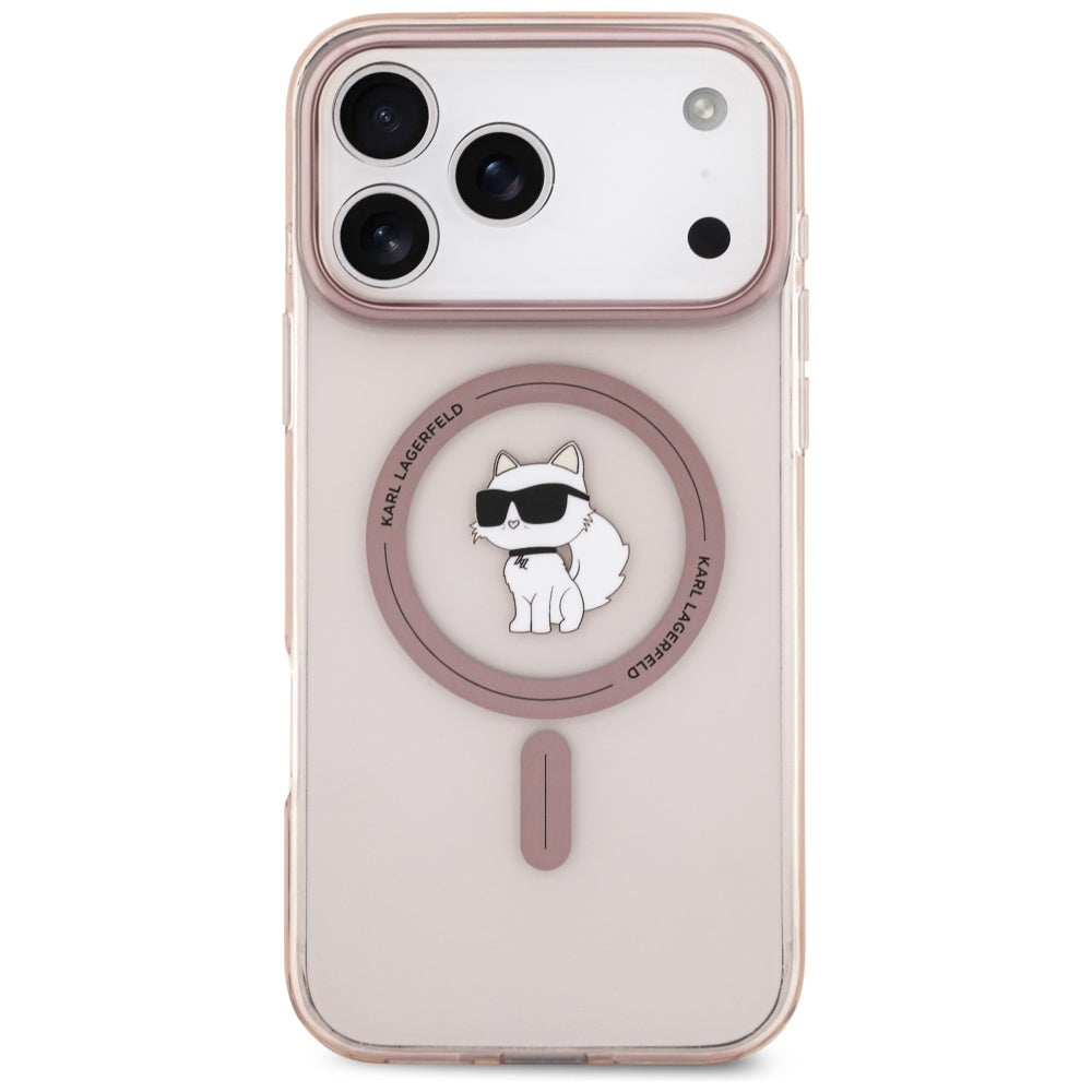 MagSafe-skal för Apple iPhone 17 Pro Max, Karl Lagerfeld, IML Choupette, Rosa