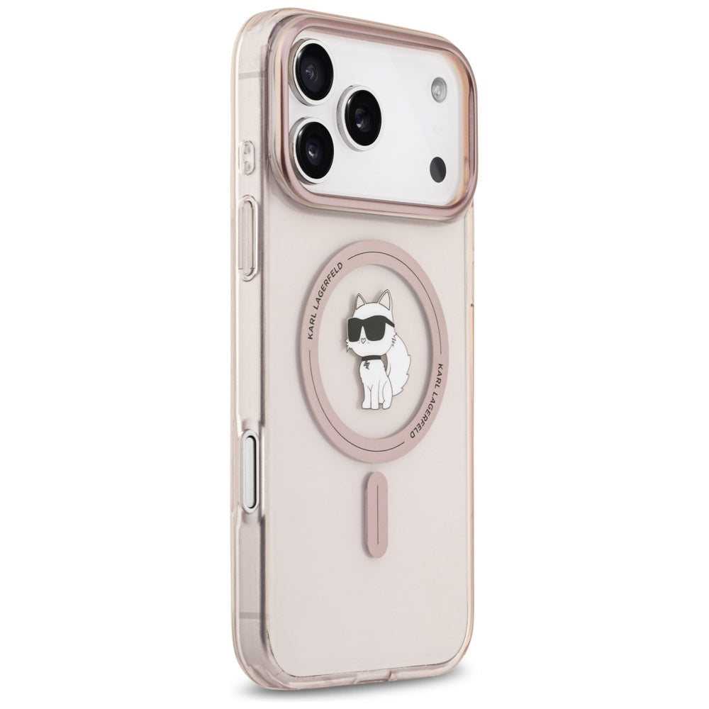 MagSafe-skal för Apple iPhone 17 Pro Max, Karl Lagerfeld, IML Choupette, Rosa