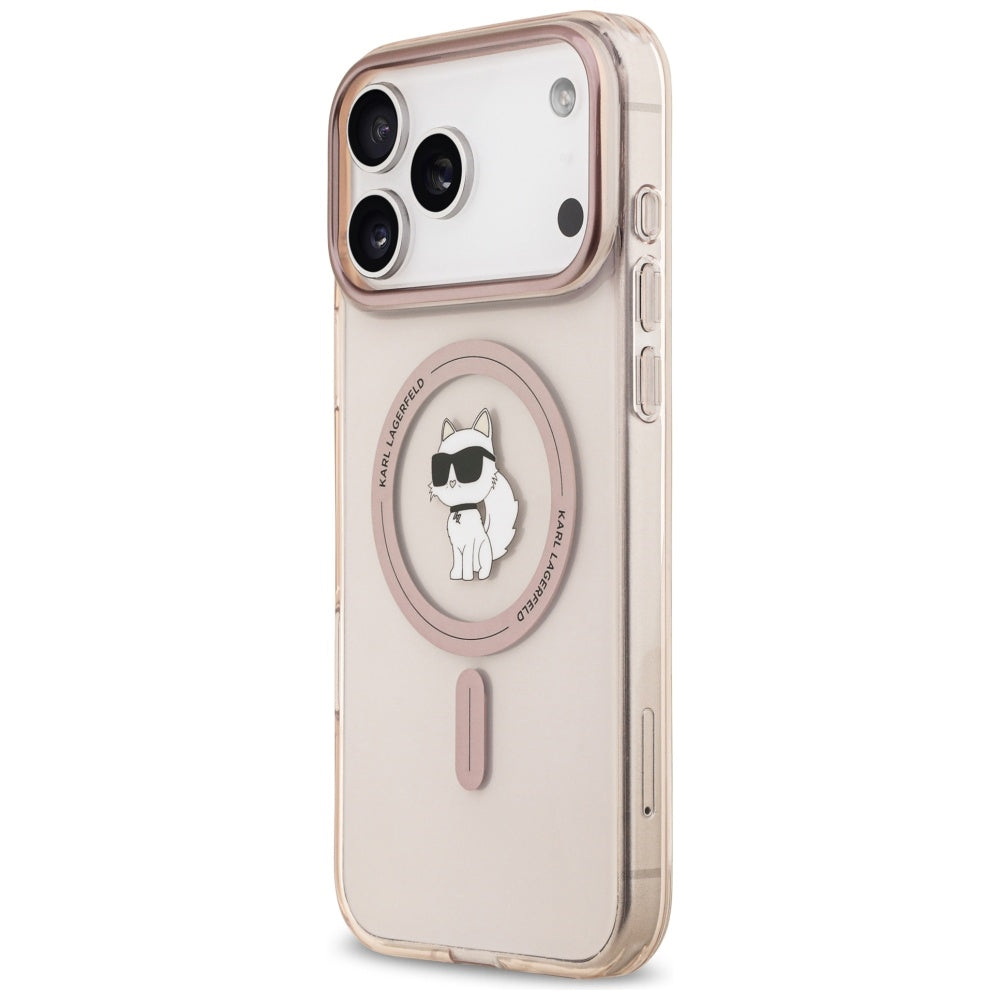 MagSafe-skal för Apple iPhone 17 Pro Max, Karl Lagerfeld, IML Choupette, Rosa