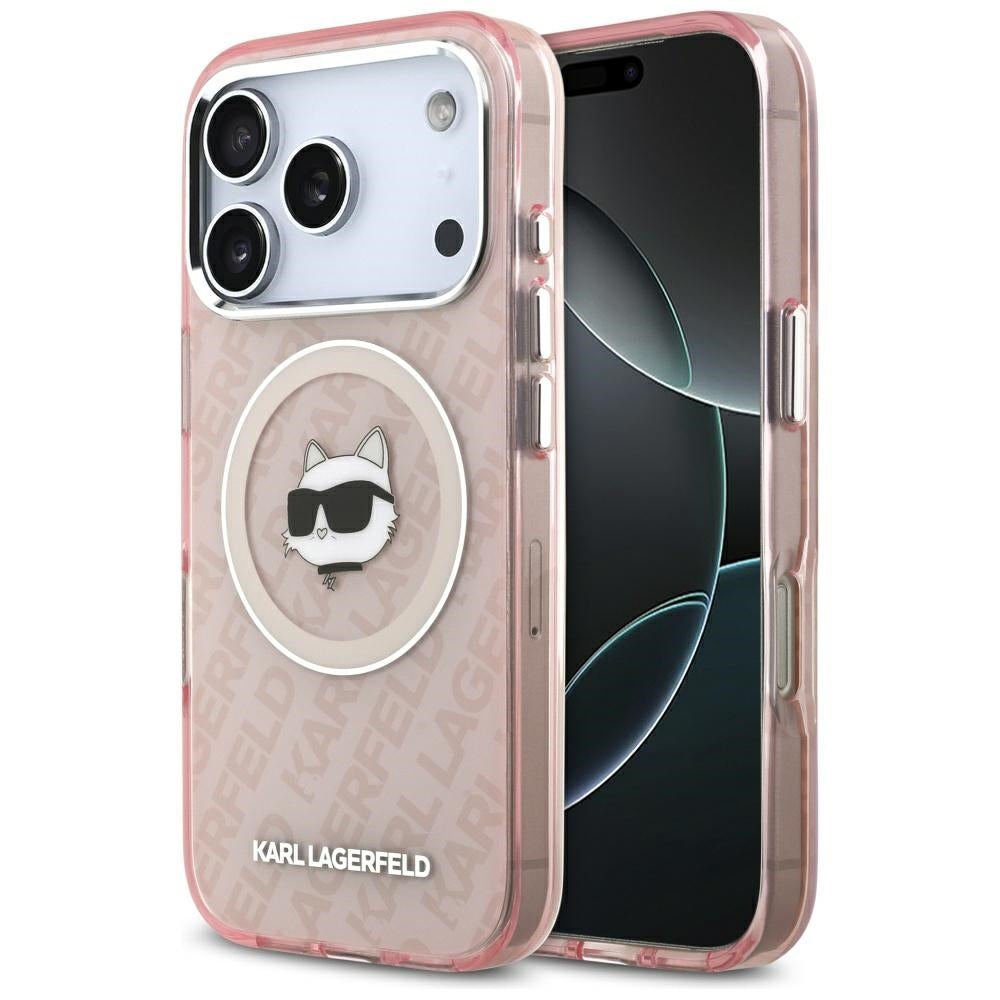 MagSafe-skal för Apple iPhone 17 Pro Max, Karl Lagerfeld, IML Choupette`s Head, Rosa