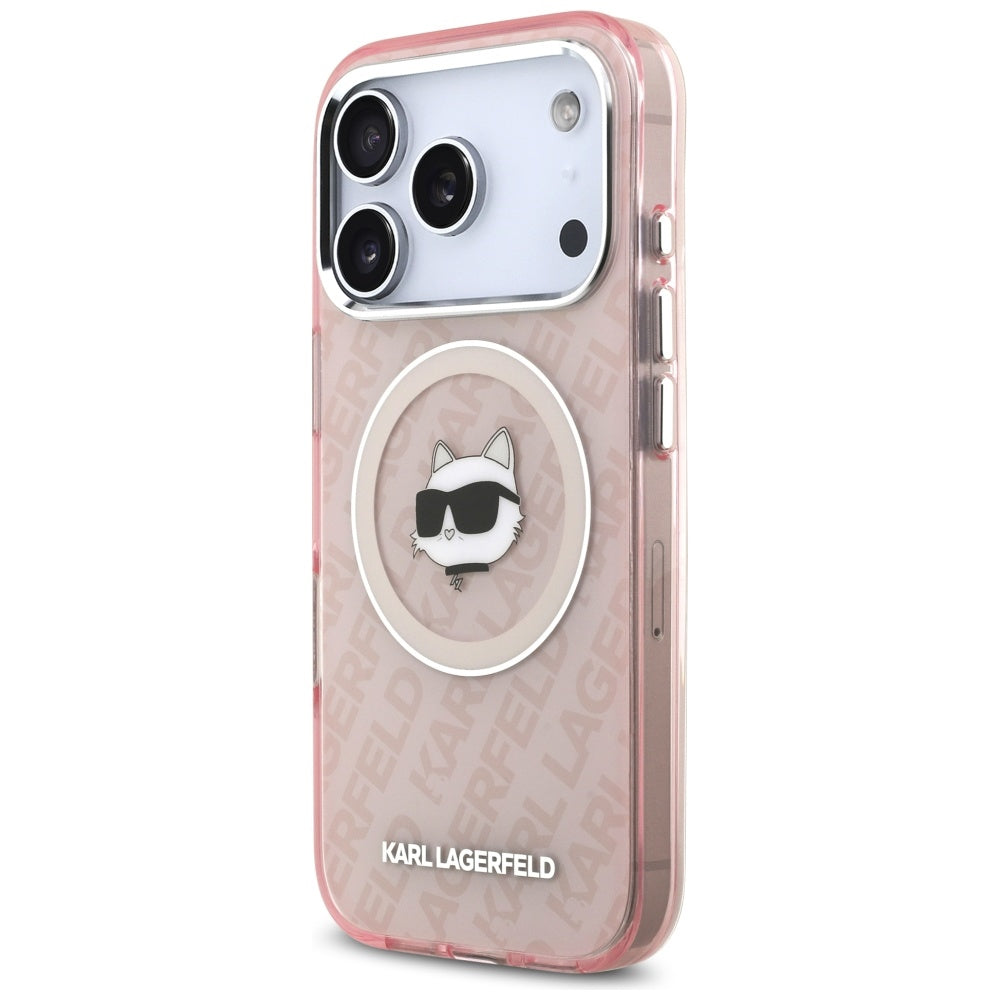 MagSafe-skal för Apple iPhone 17 Pro Max, Karl Lagerfeld, IML Choupette`s Head, Rosa