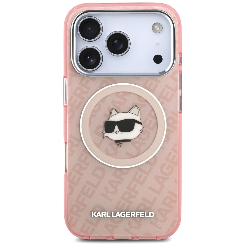 MagSafe-skal för Apple iPhone 17 Pro Max, Karl Lagerfeld, IML Choupette`s Head, Rosa