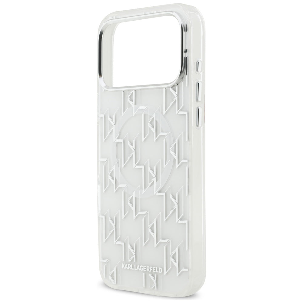 MagSafe-skal för Apple iPhone 17 Pro Max, Karl Lagerfeld, IML KL Monogram, Vit