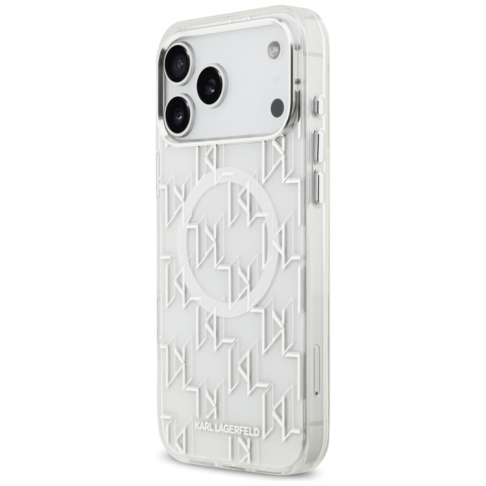 MagSafe-skal för Apple iPhone 17 Pro Max, Karl Lagerfeld, IML KL Monogram, Vit