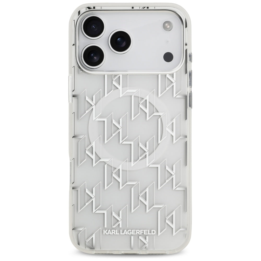 MagSafe-skal för Apple iPhone 17 Pro Max, Karl Lagerfeld, IML KL Monogram, Vit