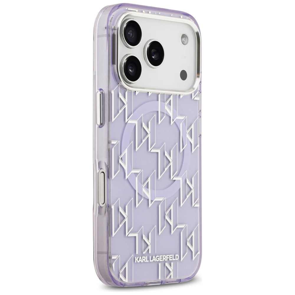 MagSafe-skal för Apple iPhone 17 Pro Max, Karl Lagerfeld, IML KL Monogram, Lila