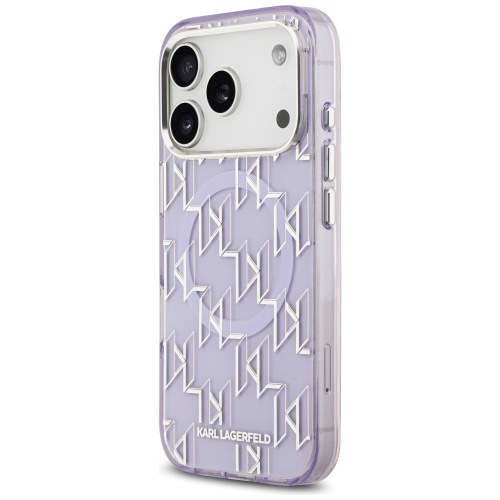 MagSafe-skal för Apple iPhone 17 Pro Max, Karl Lagerfeld, IML KL Monogram, Lila