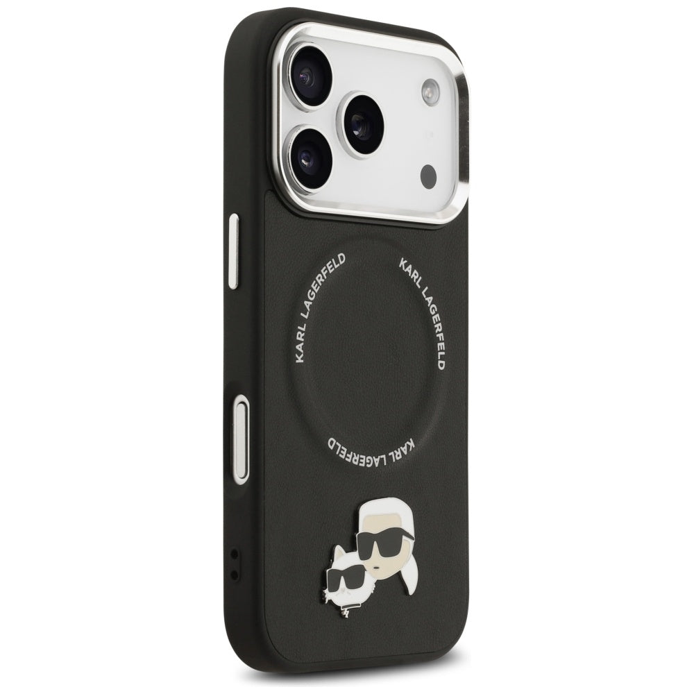 MagSafe-skal för Apple iPhone 17 Pro Max, Karl Lagerfeld, Karl & Choupette Pins, Svart