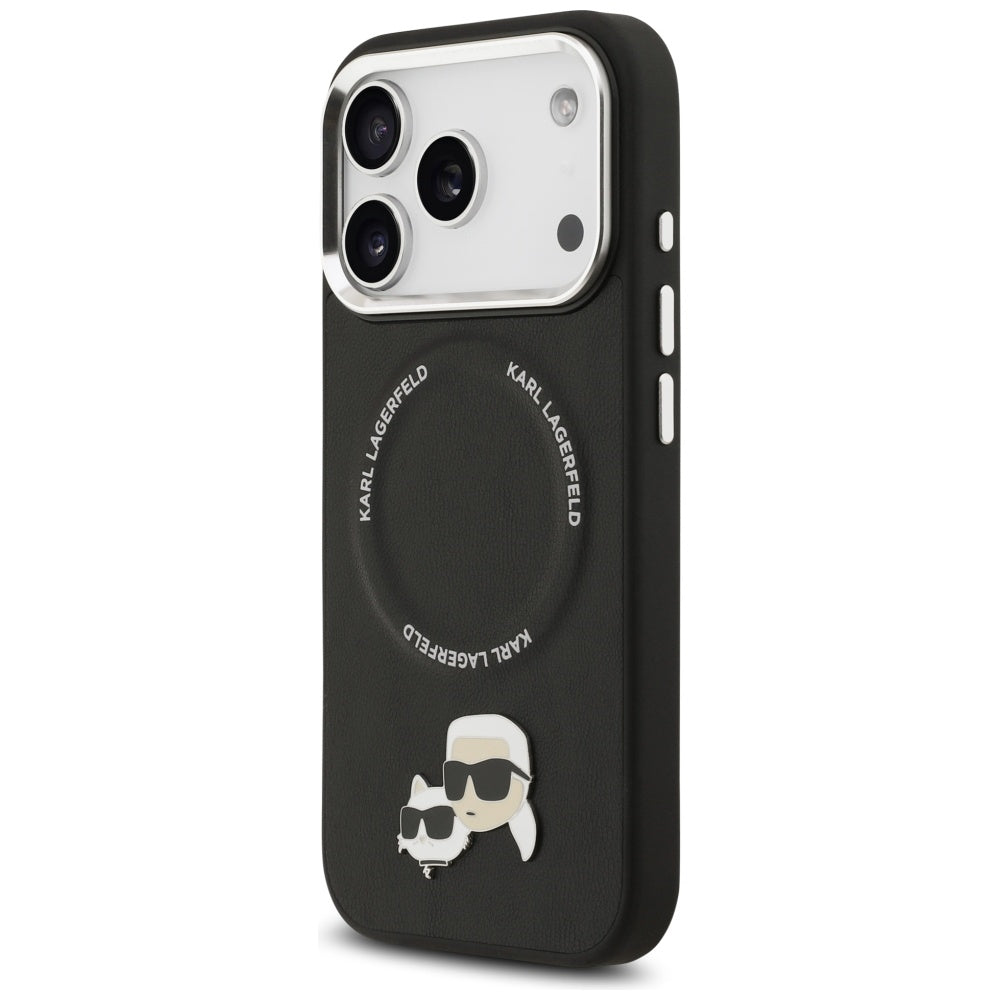 MagSafe-skal för Apple iPhone 17 Pro Max, Karl Lagerfeld, Karl & Choupette Pins, Svart