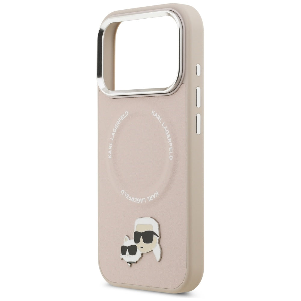 MagSafe-skal för Apple iPhone 17 Pro Max, Karl Lagerfeld, Karl & Choupette Pins, Rosa