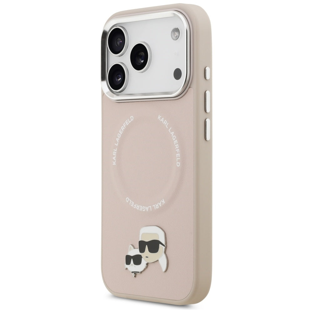 MagSafe-skal för Apple iPhone 17 Pro Max, Karl Lagerfeld, Karl & Choupette Pins, Rosa