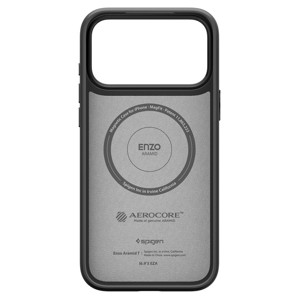 MagSafe-skal för Apple iPhone 17 Pro Max, Spigen, Enzo Aramid T, Svart ACS09906