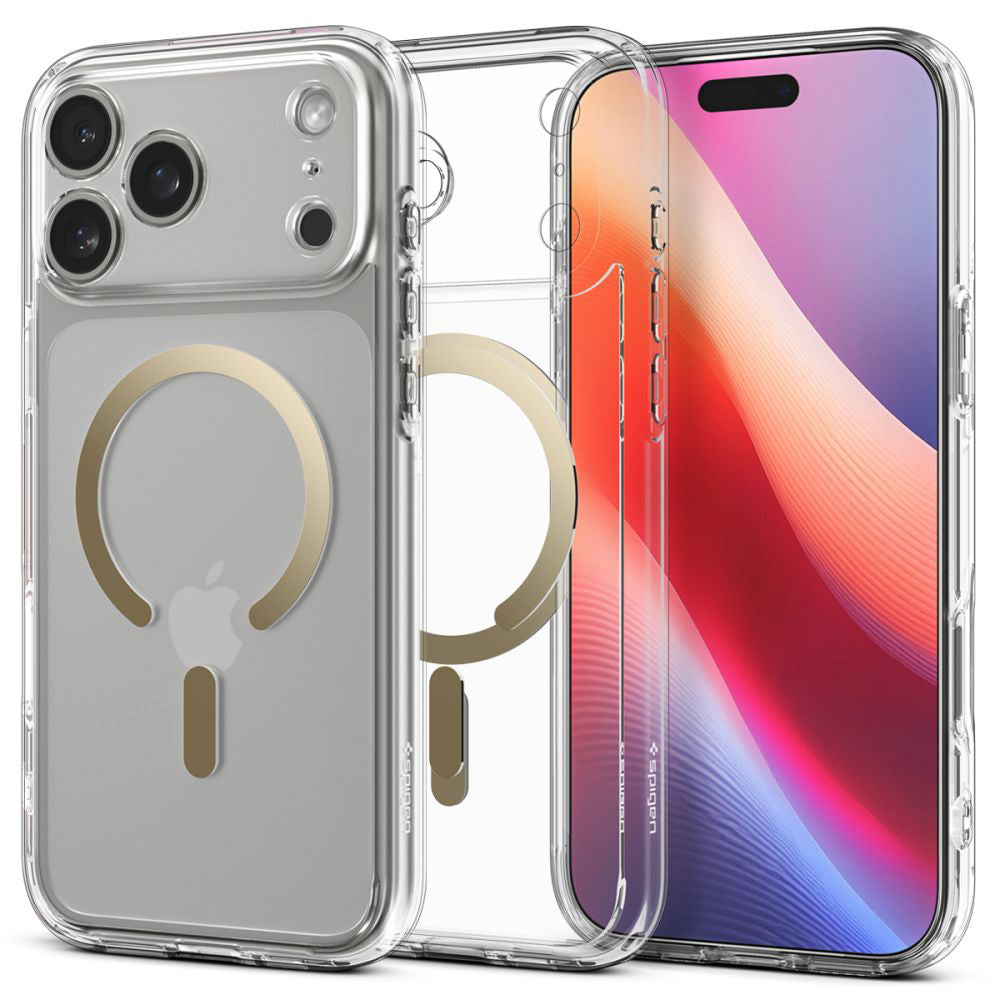 MagSafe Case for Apple iPhone 17 Pro Max, Spigen, Ultra Hybrid, Transparent Gold