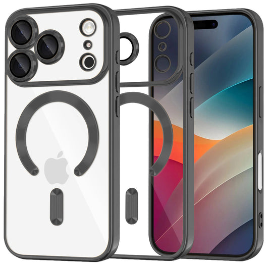 MagSafe-skal för Apple iPhone 17 Pro Max, Techsuit, Luxury Crystal, Svart