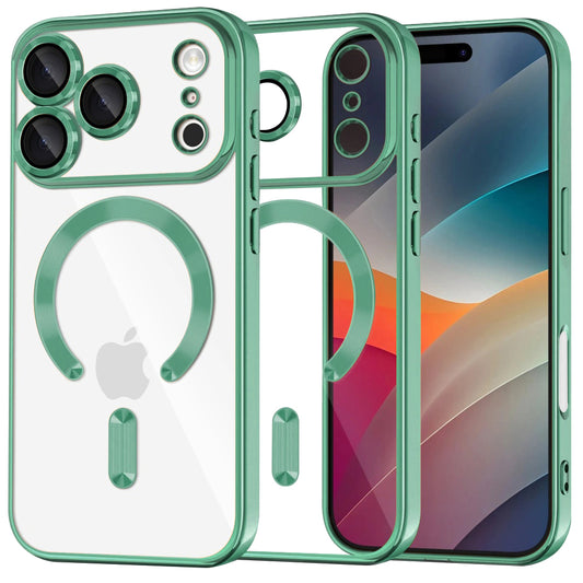 MagSafe-skal för Apple iPhone 17 Pro Max, Techsuit, Luxury Crystal, Ljusgrön