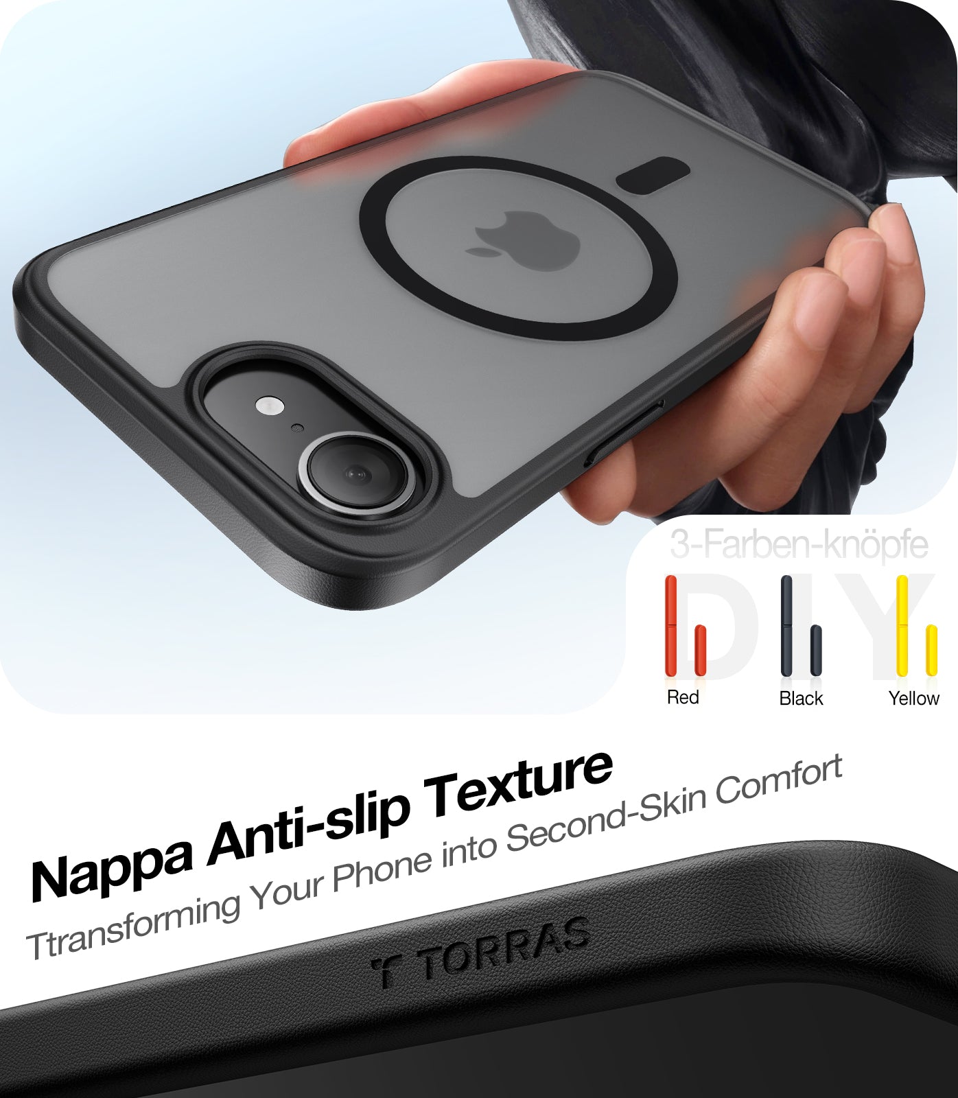 MagSafe-skal för Apple iPhone 17 Pro Max, Torras, Guardian, Orange