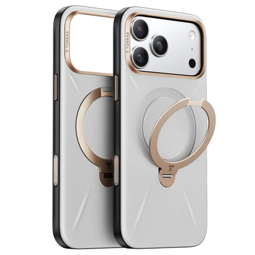 MagSafe-skal för Apple iPhone 17 Pro Max, Torras, QPRO Leather, Grå