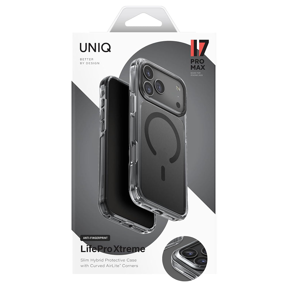 MagSafe Case for Apple iPhone 17 Pro Max, UNIQ, LifePro Xtreme MagClick, Black
