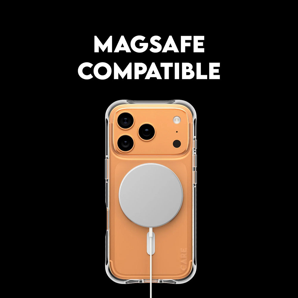 MagSafe-skal för Apple iPhone 17 Pro, PanzerGlass, Fashionable Care, Vit Transparent