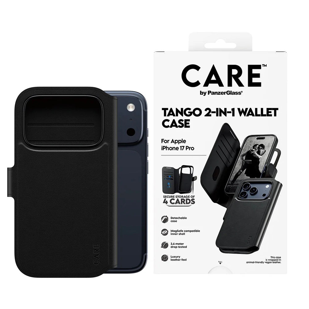MagSafe-skal för Apple iPhone 17 Pro, PanzerGlass, Care Feature Tango Two-in-One, Svart