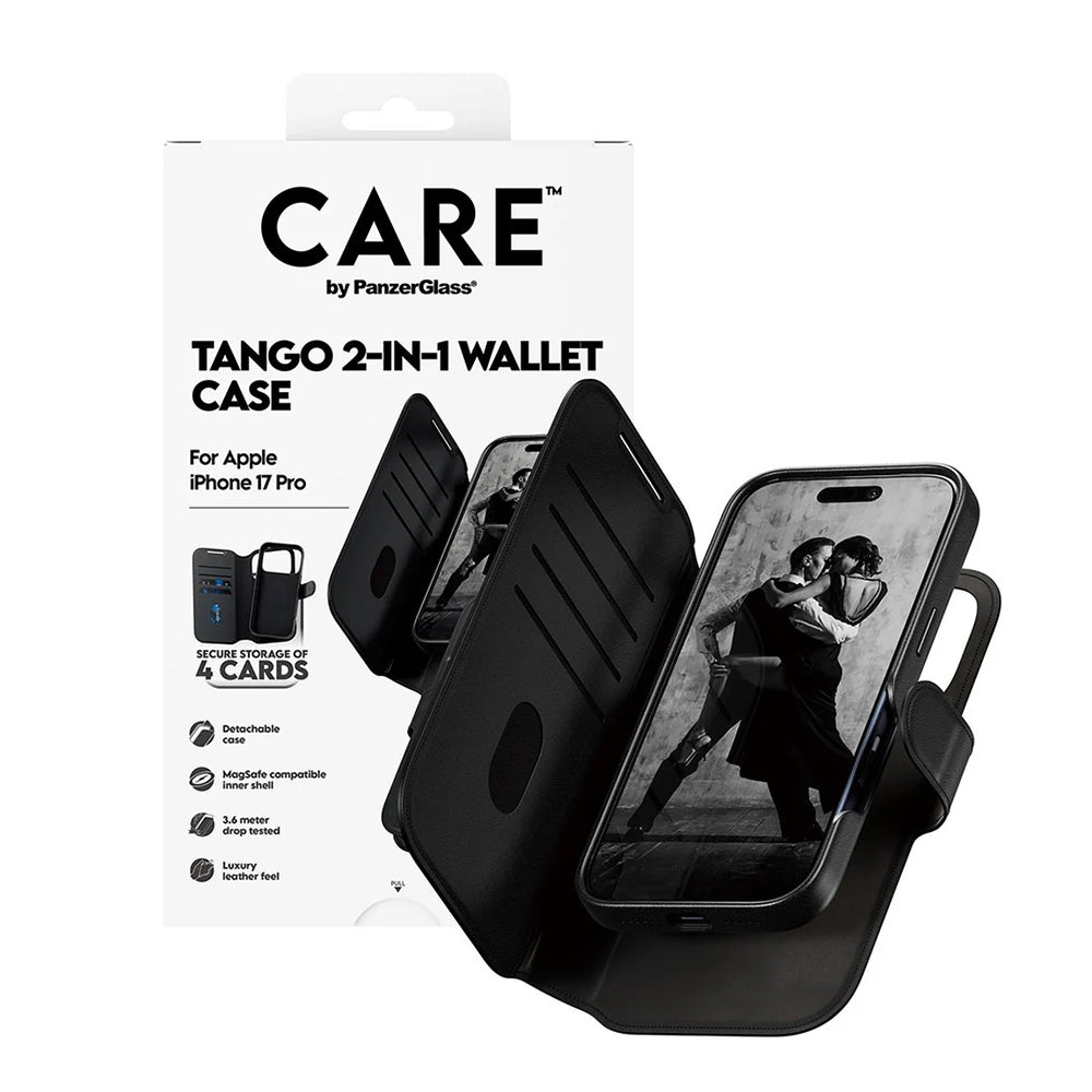 MagSafe-skal för Apple iPhone 17 Pro, PanzerGlass, Care Feature Tango Two-in-One, Svart