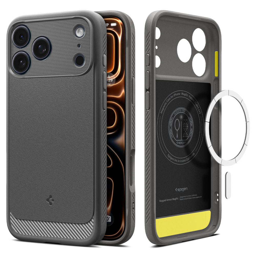 MagSafe-skal för Apple iPhone 17 Pro, Spigen, Rugged Armor, Grå ACS10330