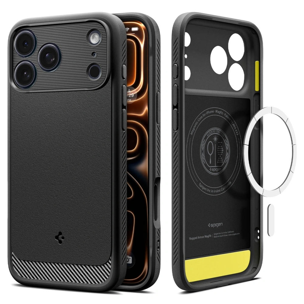 MagSafe-skal för Apple iPhone 17 Pro, Spigen, Rugged Armor, Mattsvart ACS10329