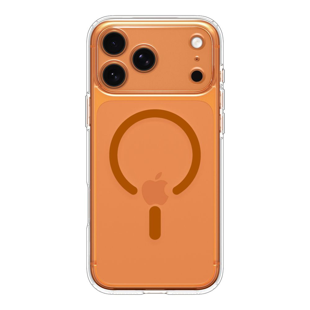 MagSafe-skal för Apple iPhone 17 Pro, Spigen, Ultra Hybrid, Transparent Orange ACS11112